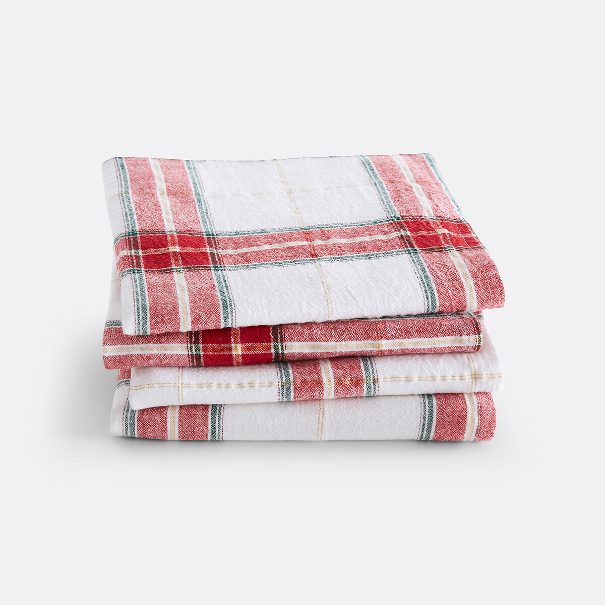 4er-Pack Tischsets Thanksgiving weiss/rot, LA REDOUTE INTERIEURS