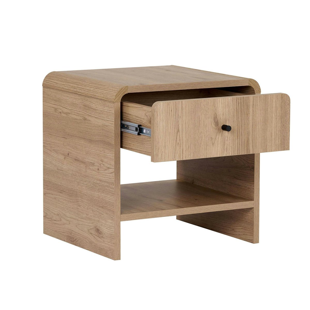 Table de chevet vintage en bois, 1 tiroir MARFA chêne, PIER IMPORT