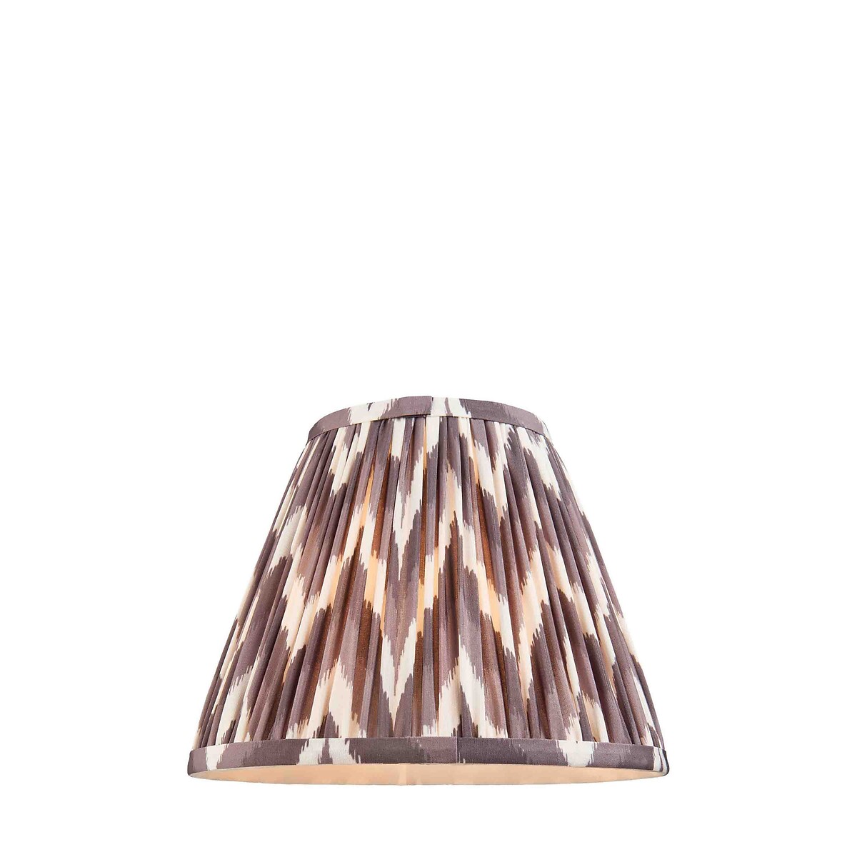 25cm Zigzag Light Shade in Pleated Fabric grey, ÉDITÉ
