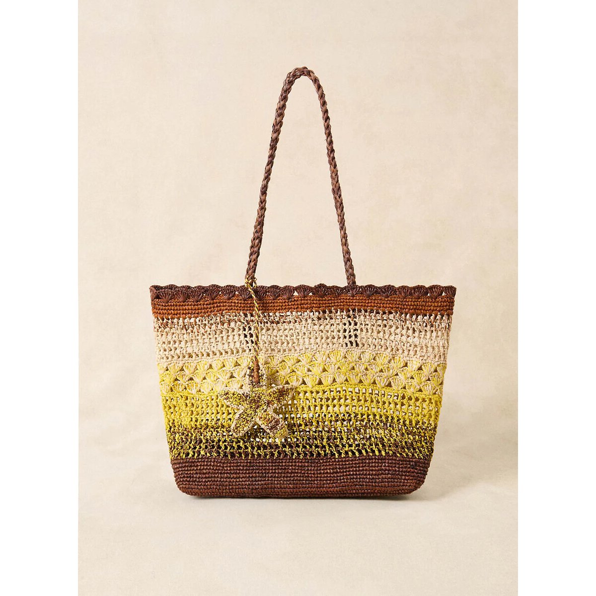 Tote bag en raphia, SIDONIE multicolore, PETITE MENDIGOTE