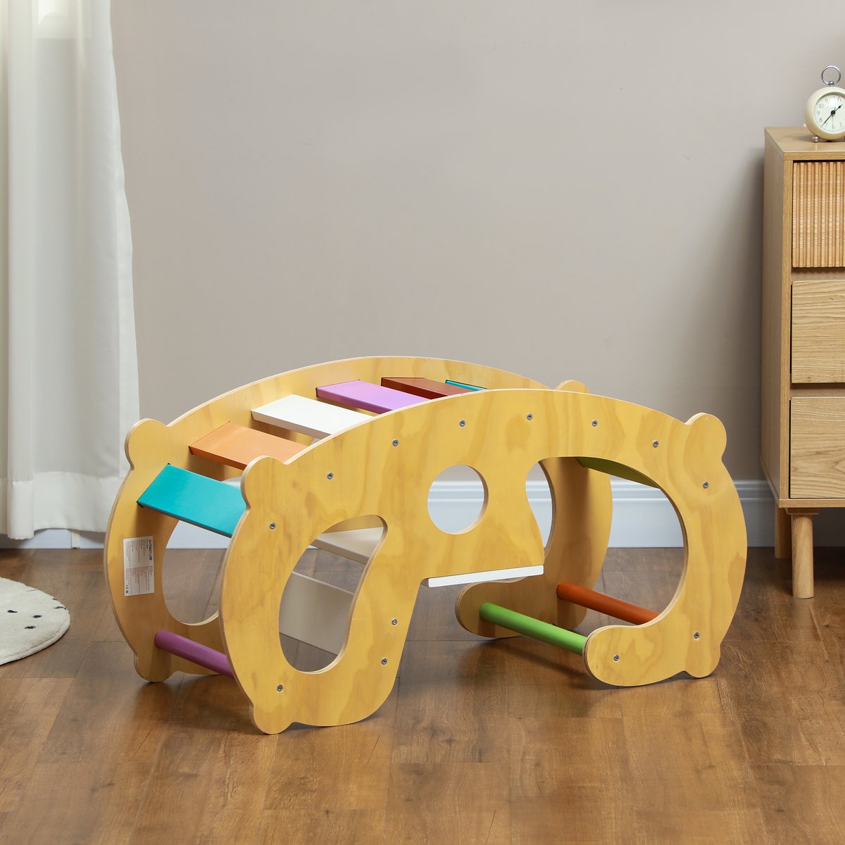 Parcours d'escalade pour enfants Bois multicolore, AIYAPLAY