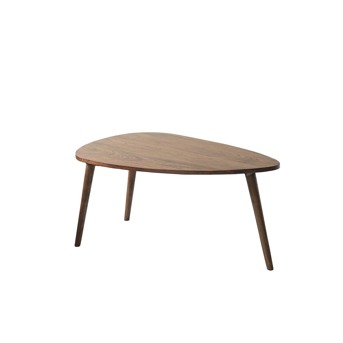 Table basse en bois massif finition noyer 100 cm BRUNE marron, BERAH GETAH
