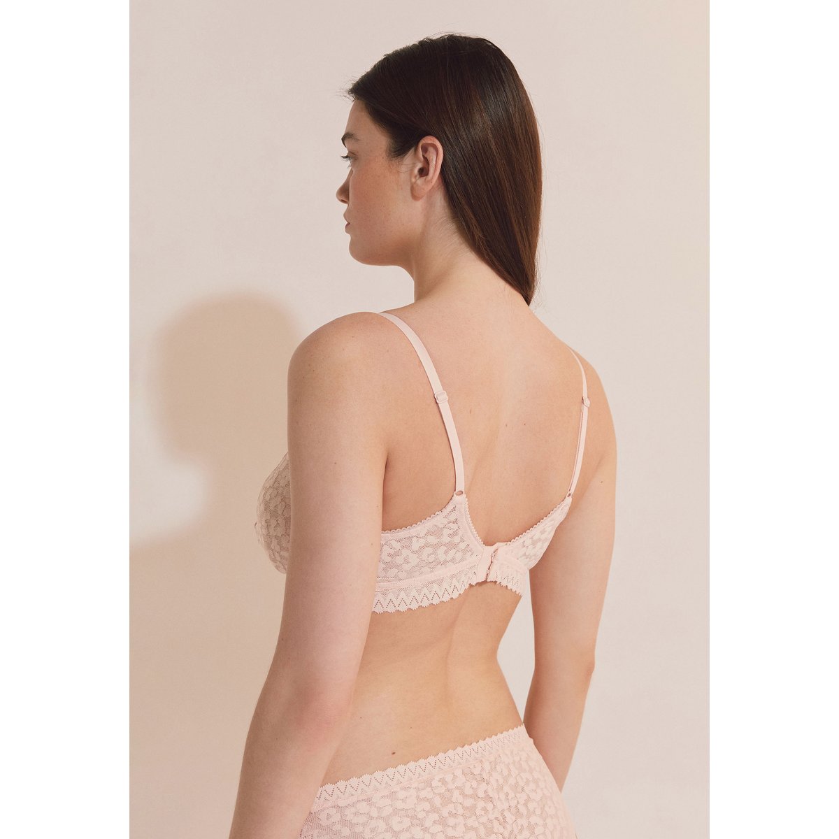 Soutien-gorge N.8 - Le triangle en coton avec clips d'allaitement et coussinets anti fuite MILK rose poudre, ETAM