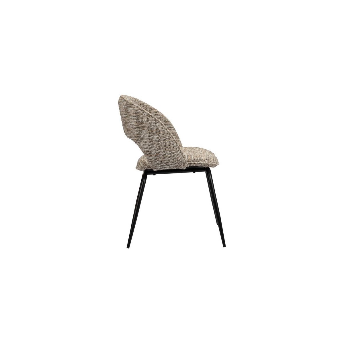Lot de 2 chaises tissu texturé, DOMI gris, BOBOCHIC