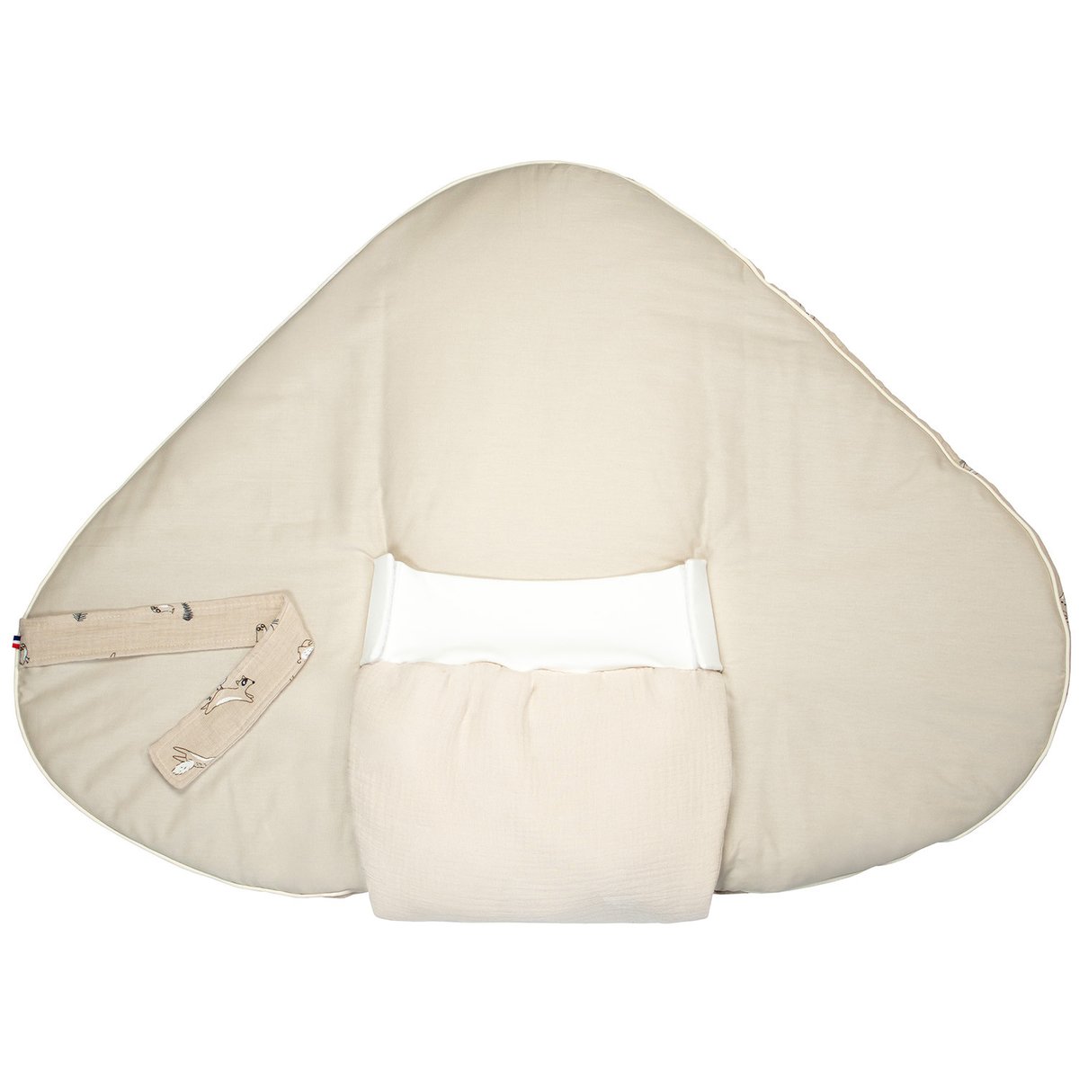 Gigoteuse d'emmaillotage évolutive EDEN beige imprimé animaux, SEVIRA KIDS