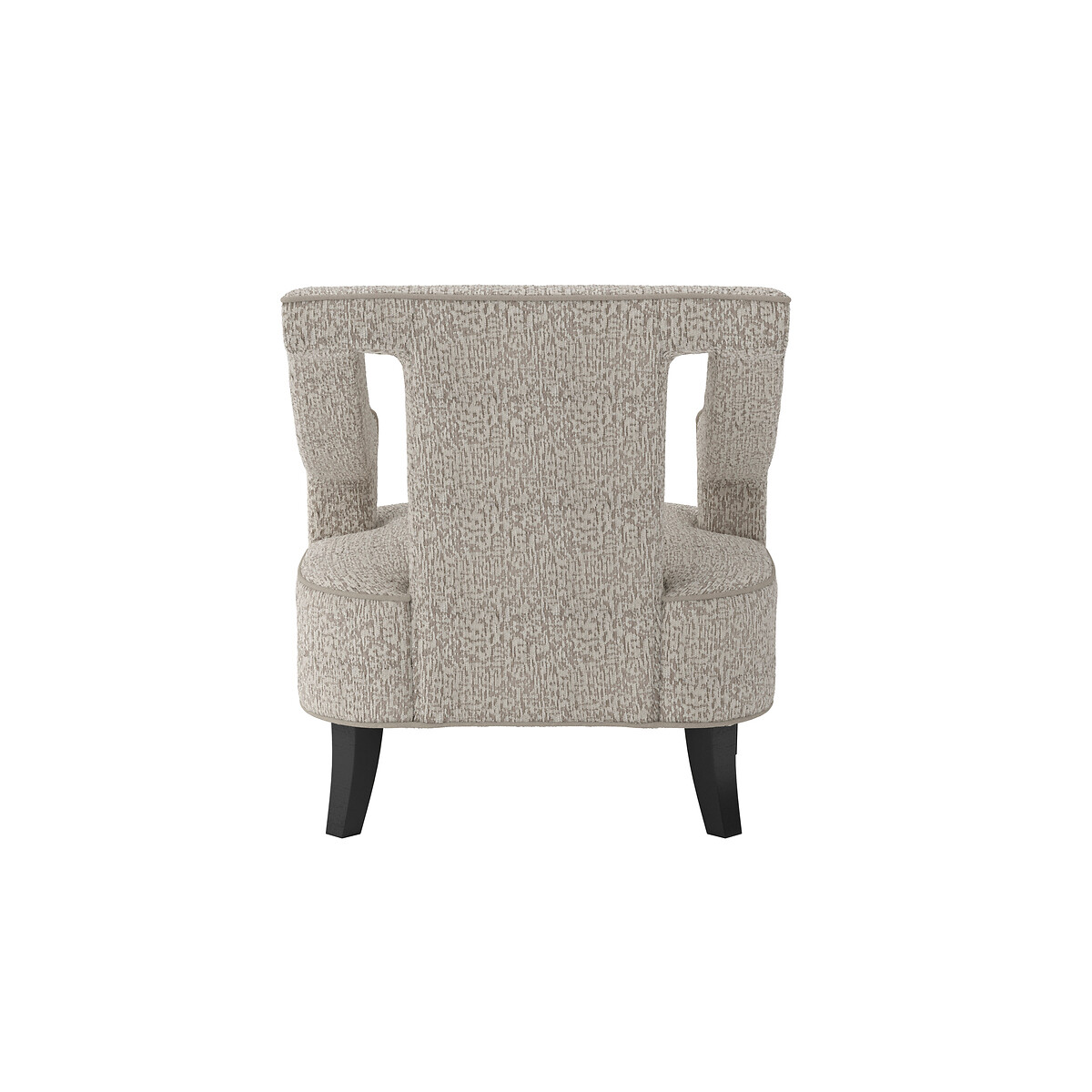 Giulia Textured Chenille Cutaway Accent Chair beige jacquard, ÉDITÉ