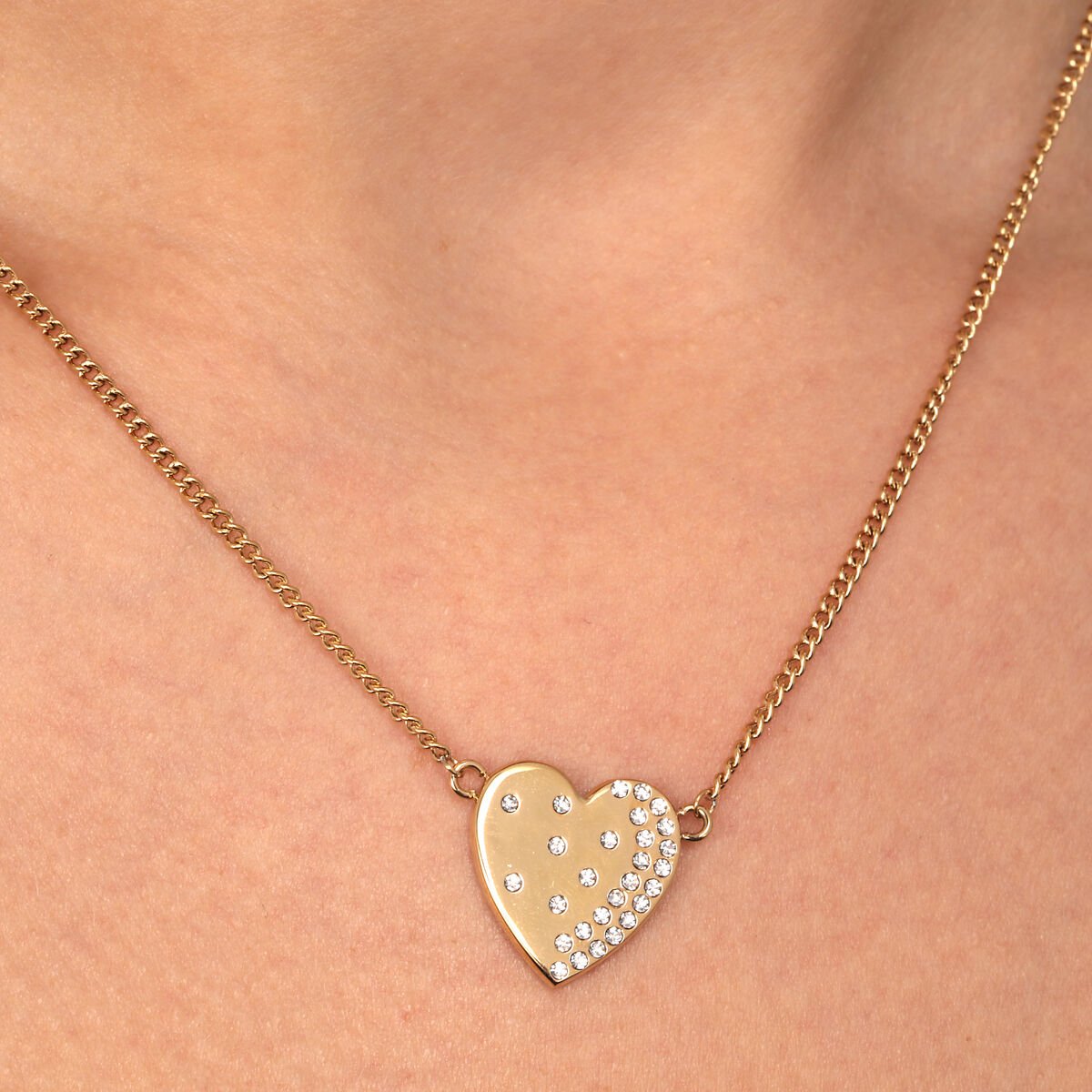 Collier en acier et cristaux PASSIONI or jaune, MORELLATO
