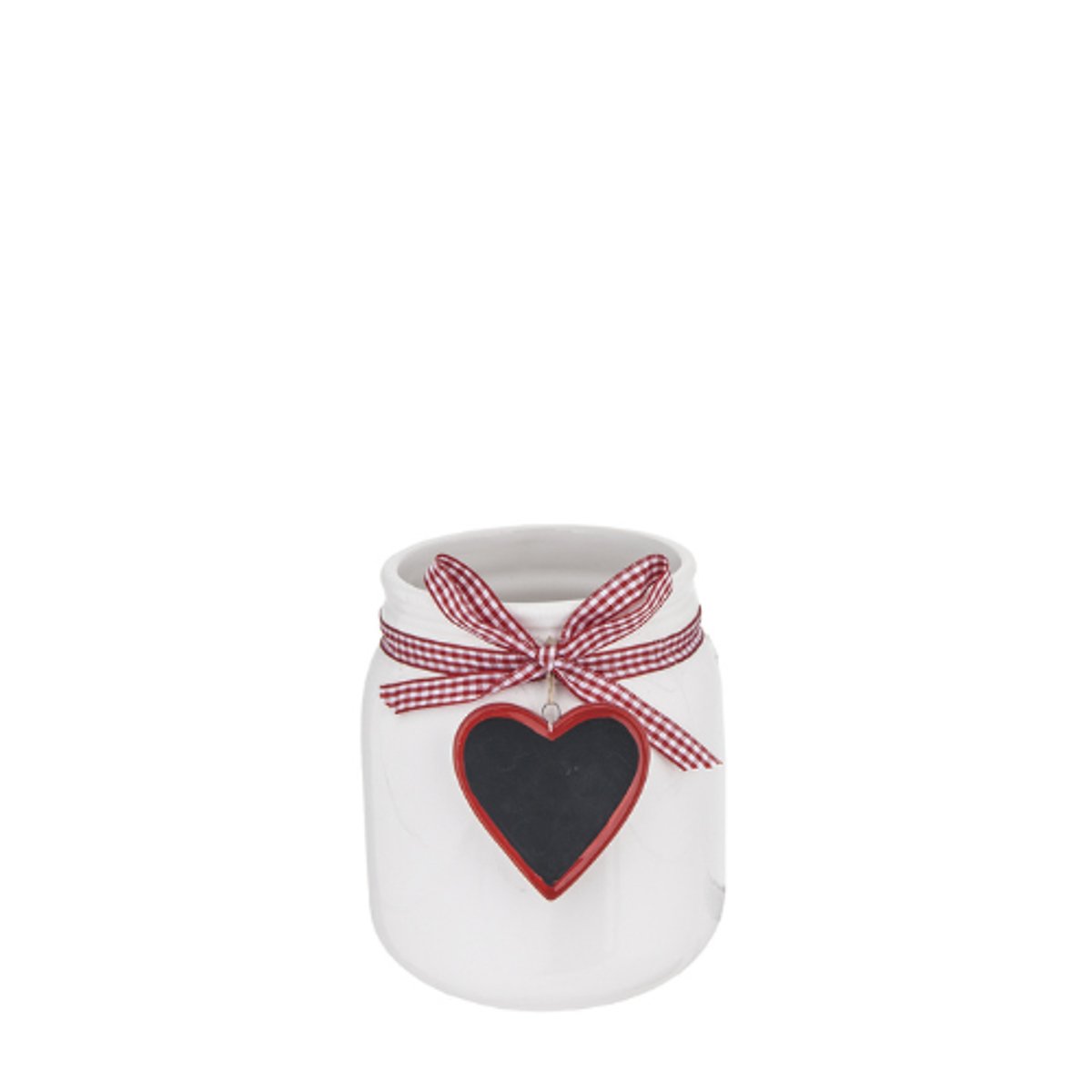 Cache-pot décoratif en argile H14 blanc, SIA DECO