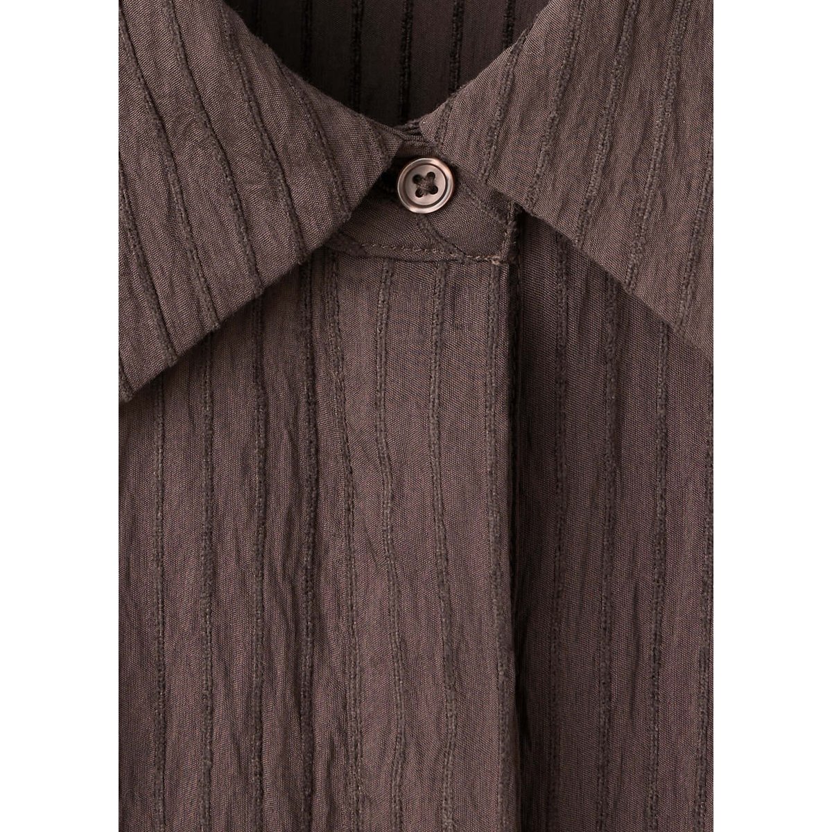 Robe chemisier ceinture marron, MANGO