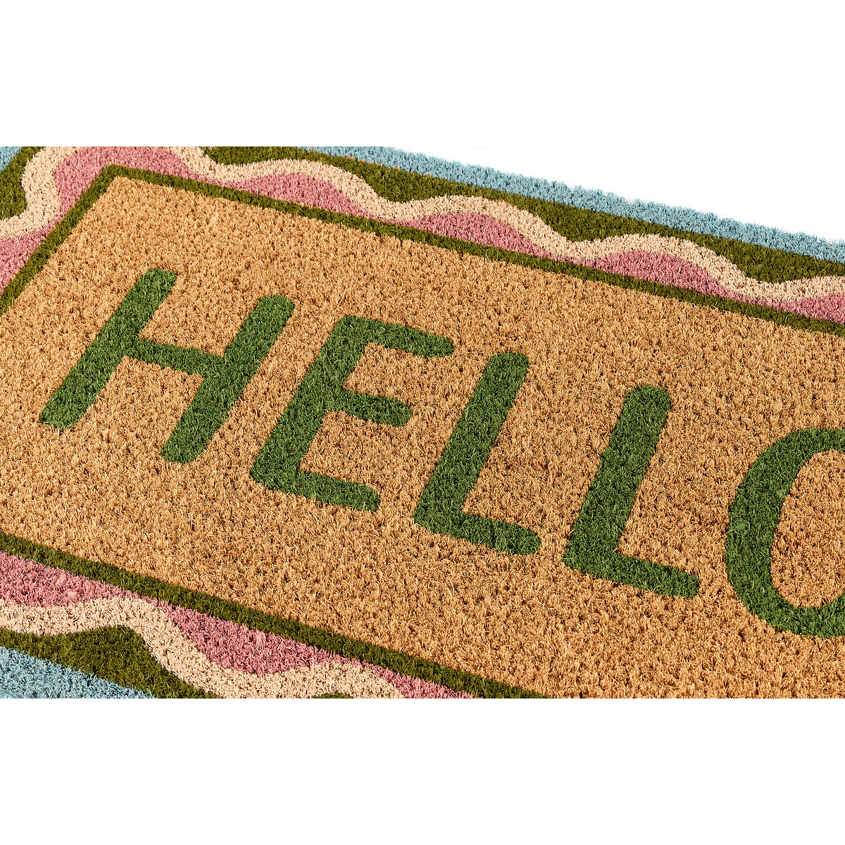 Hello Scallop Coir Doormat multi-coloured, MY MAT