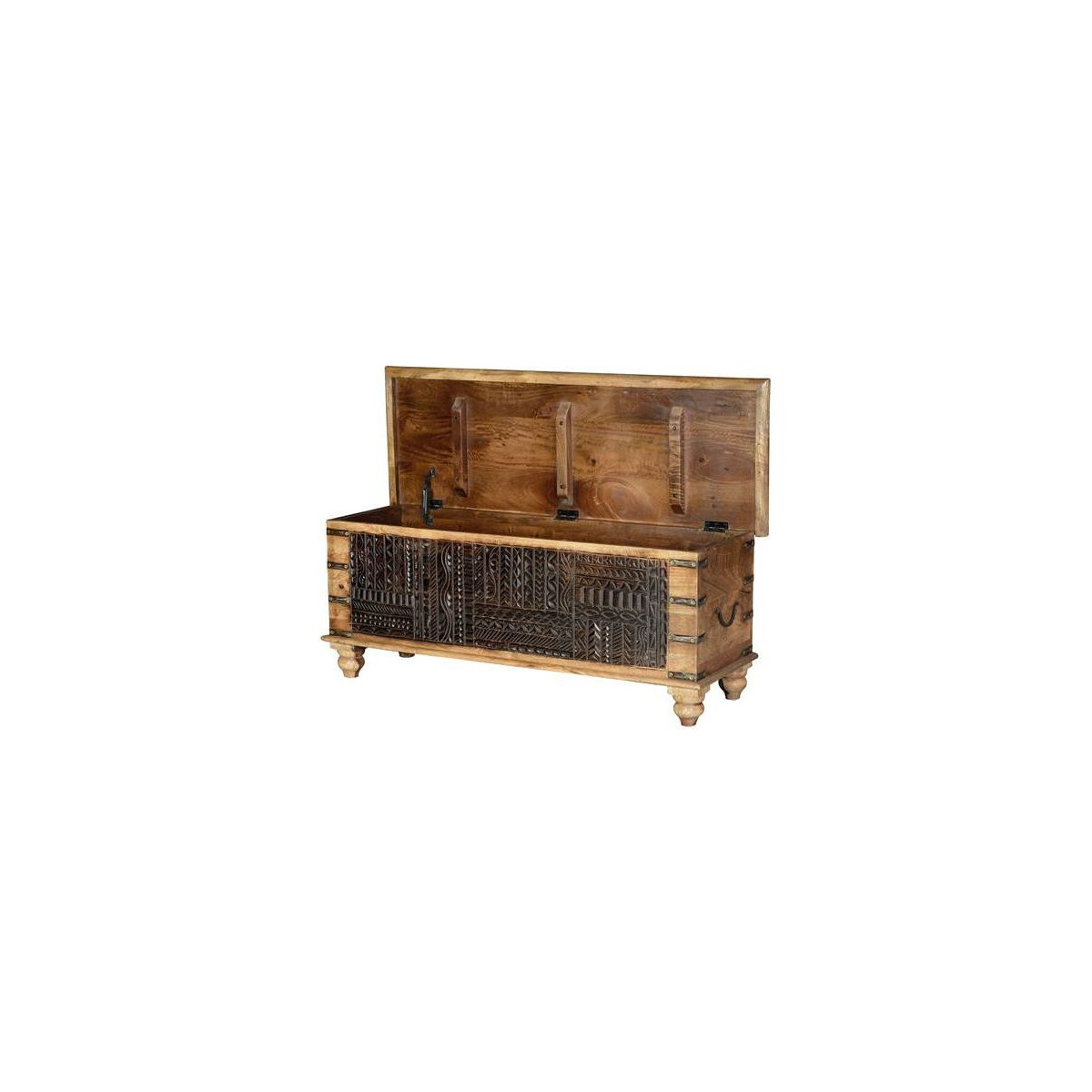 Coffre marron, DECORATION D’AUTREFOIS