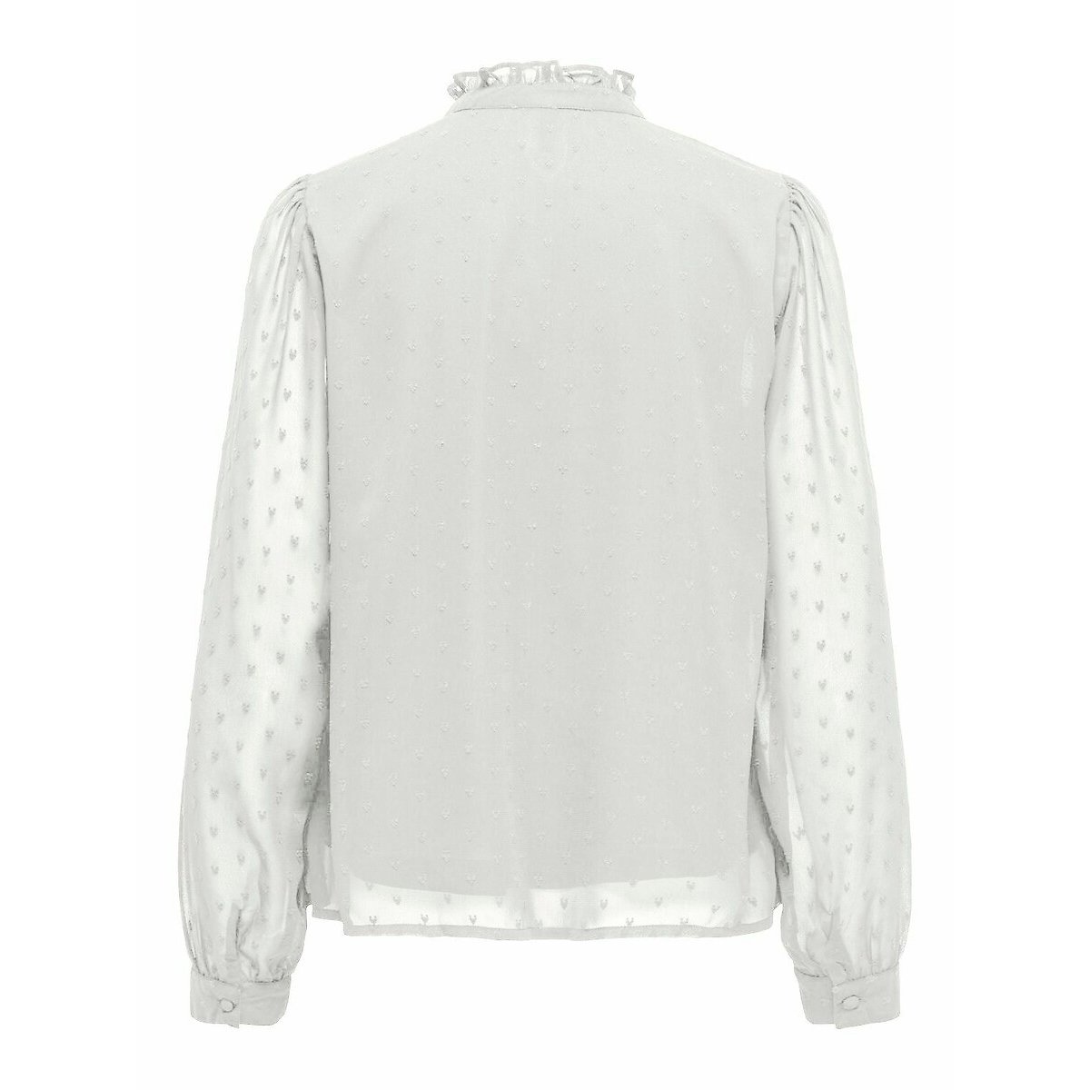 Draping High Neck Blouse white, ONLY
