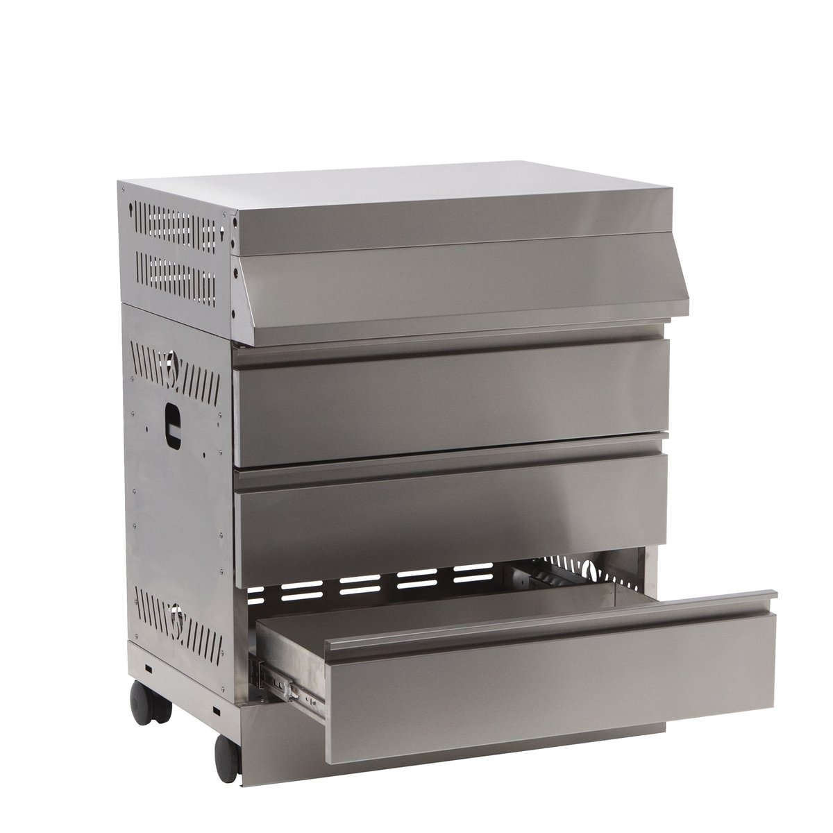 Meuble rangement pour cuisine, ILO gris / argent, NATERIAL
