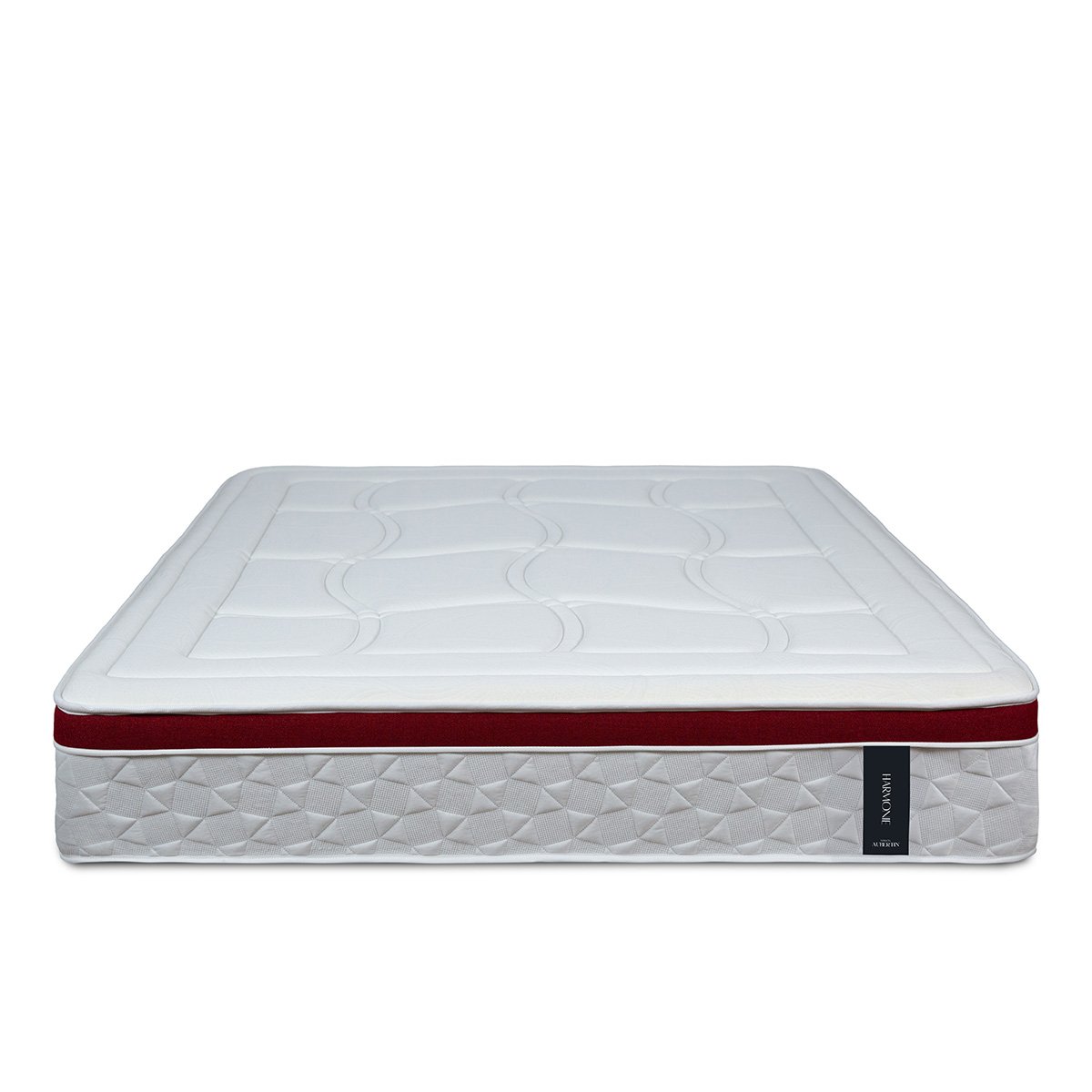 Matelas Ressorts ensachés et Mémoire de forme - 27 cm - HARMONIE blanc, MAISON AUBERTIN