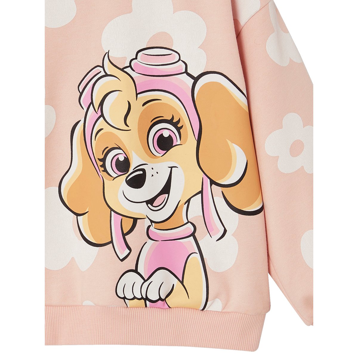 Sweat Pat Patrouille® à fleurs motif Stella rose poudré, VERTBAUDET