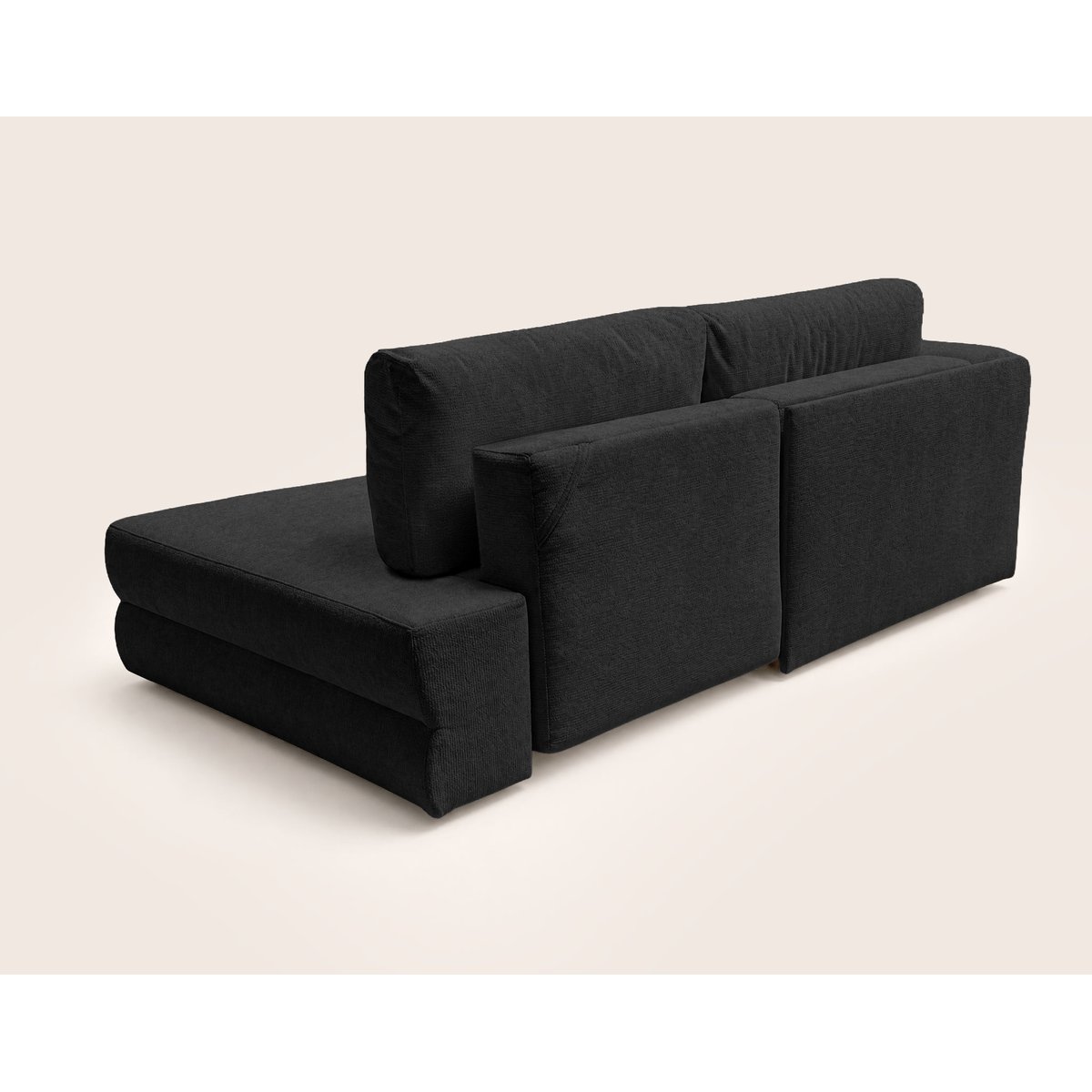 Canapé d'Angle Convertible 4 places - APRIL noir, BEST MOBILIER