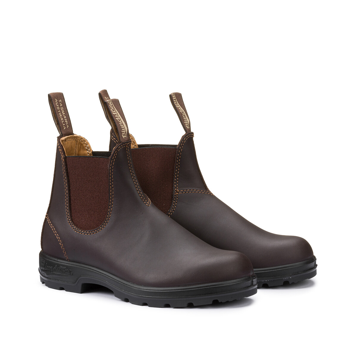 Boots chelsea en cuir 550 marron foncé, BLUNDSTONE