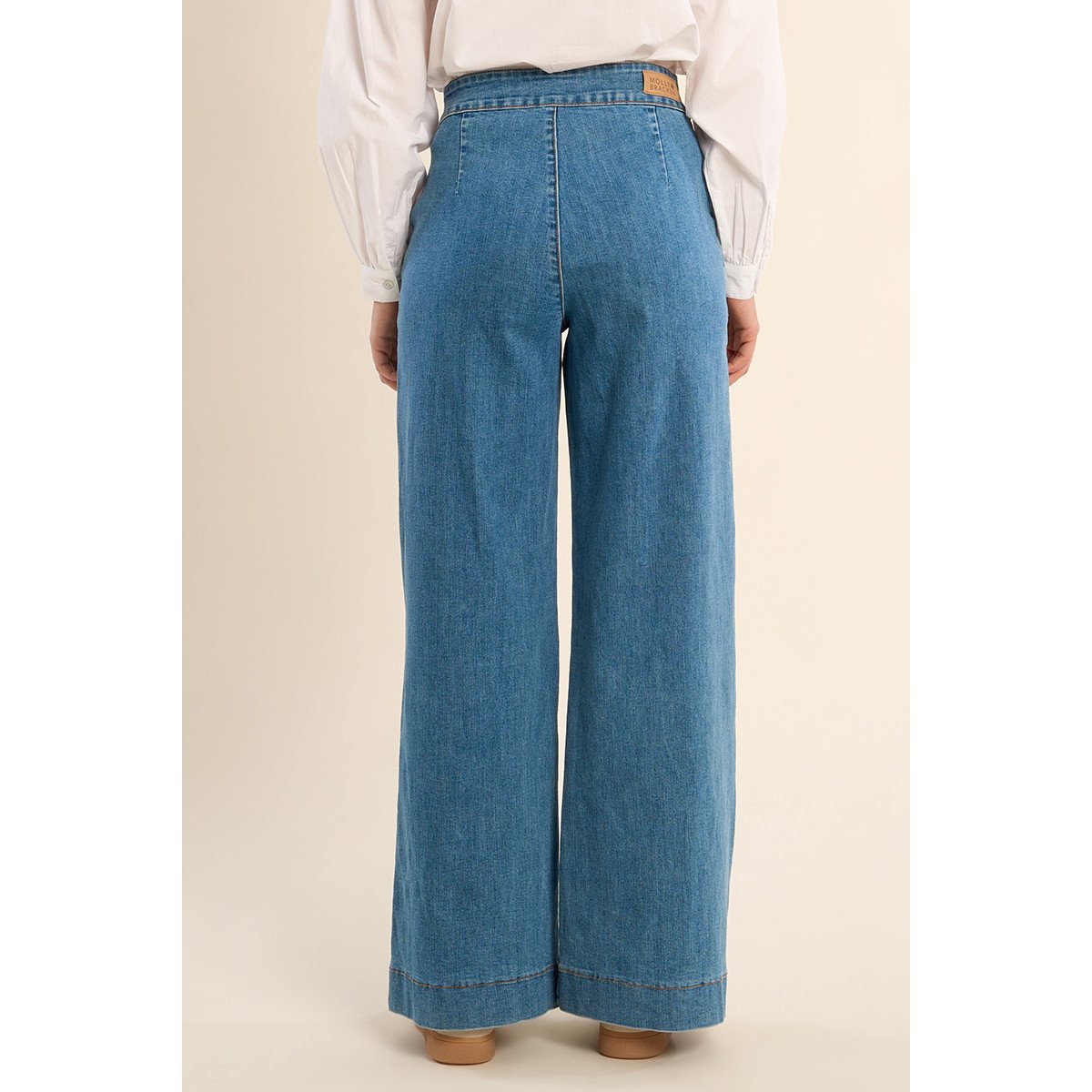 Jean large light blue denim, MOLLY BRACKEN