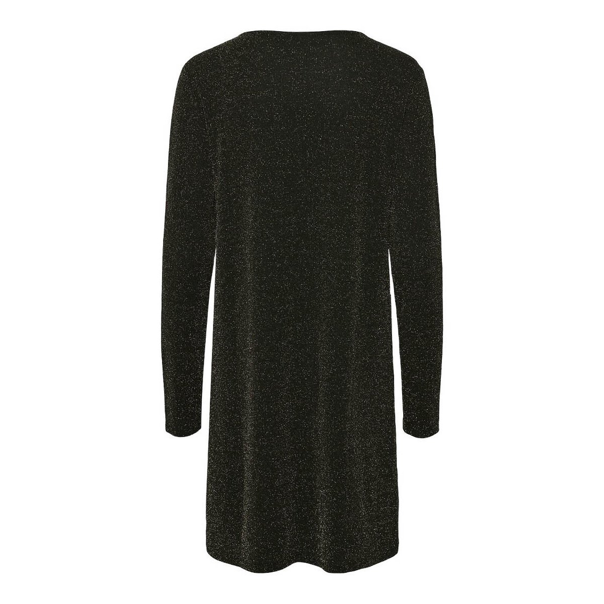 Robe courte en maille brillante noir, PIECES