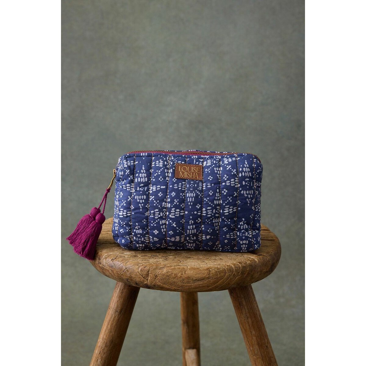 Teiki Graphic Print Wash Bag blue print, LOUISE MISHA
