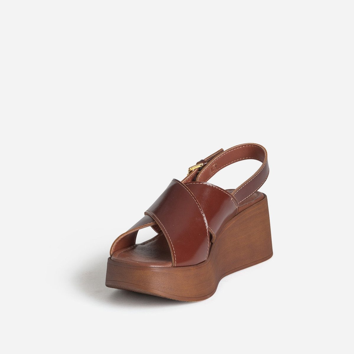 Sandale À Talon en cuir TALI. cognac, ERAM