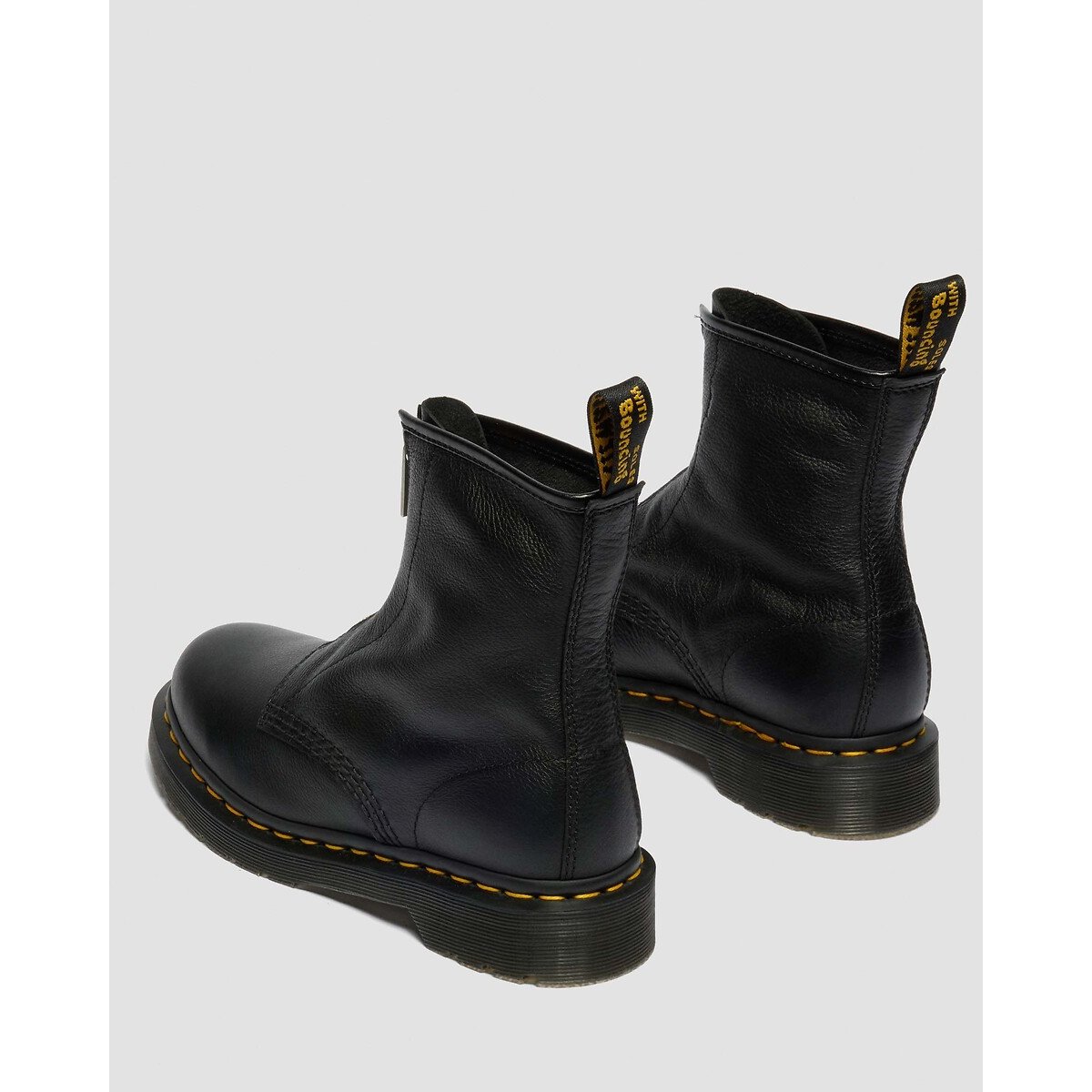Boots 1460 zippées en cuir Virginia noir, DR. MARTENS