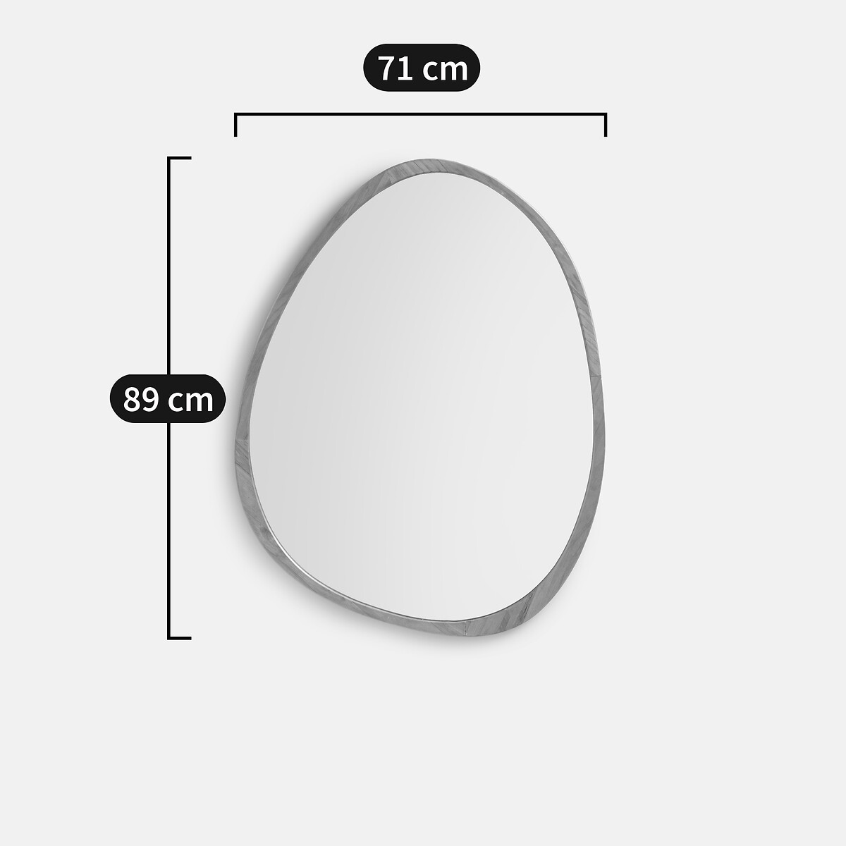 Miroir forme organique 89 x 71 cm, Astia naturel, LA REDOUTE INTERIEURS