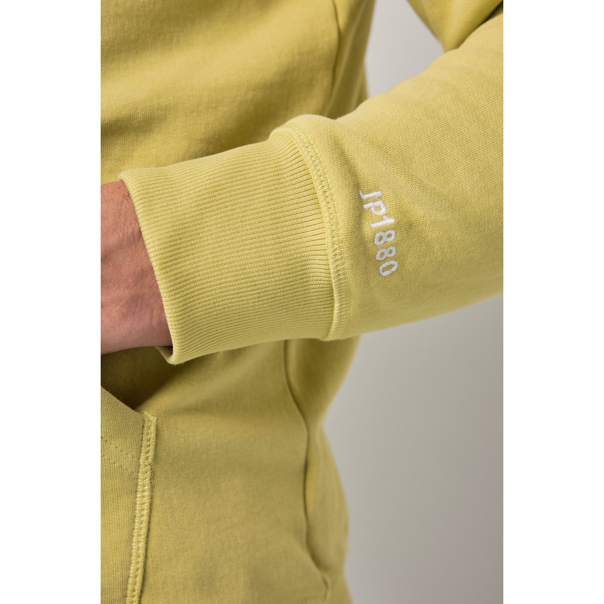 Sweat à capuche en molleton. vert-jaune, JP1880