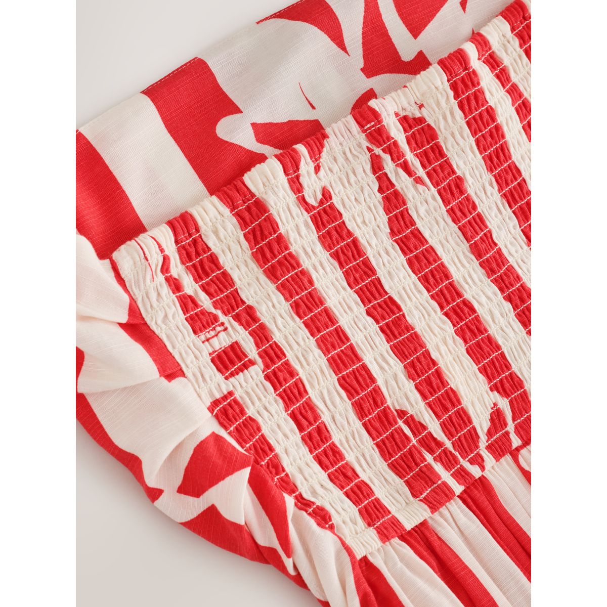 Haut bandeau long imprimé à rayures rouges et blanches, NEXT