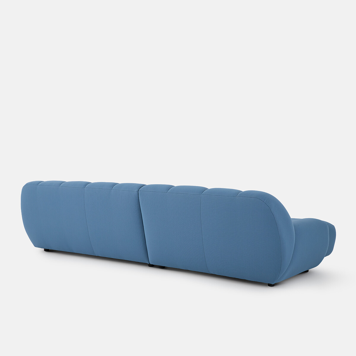 Canapé d'angle gauche, 4 places, en tissu matelassé, NURIA bleu, LA REDOUTE INTERIEURS