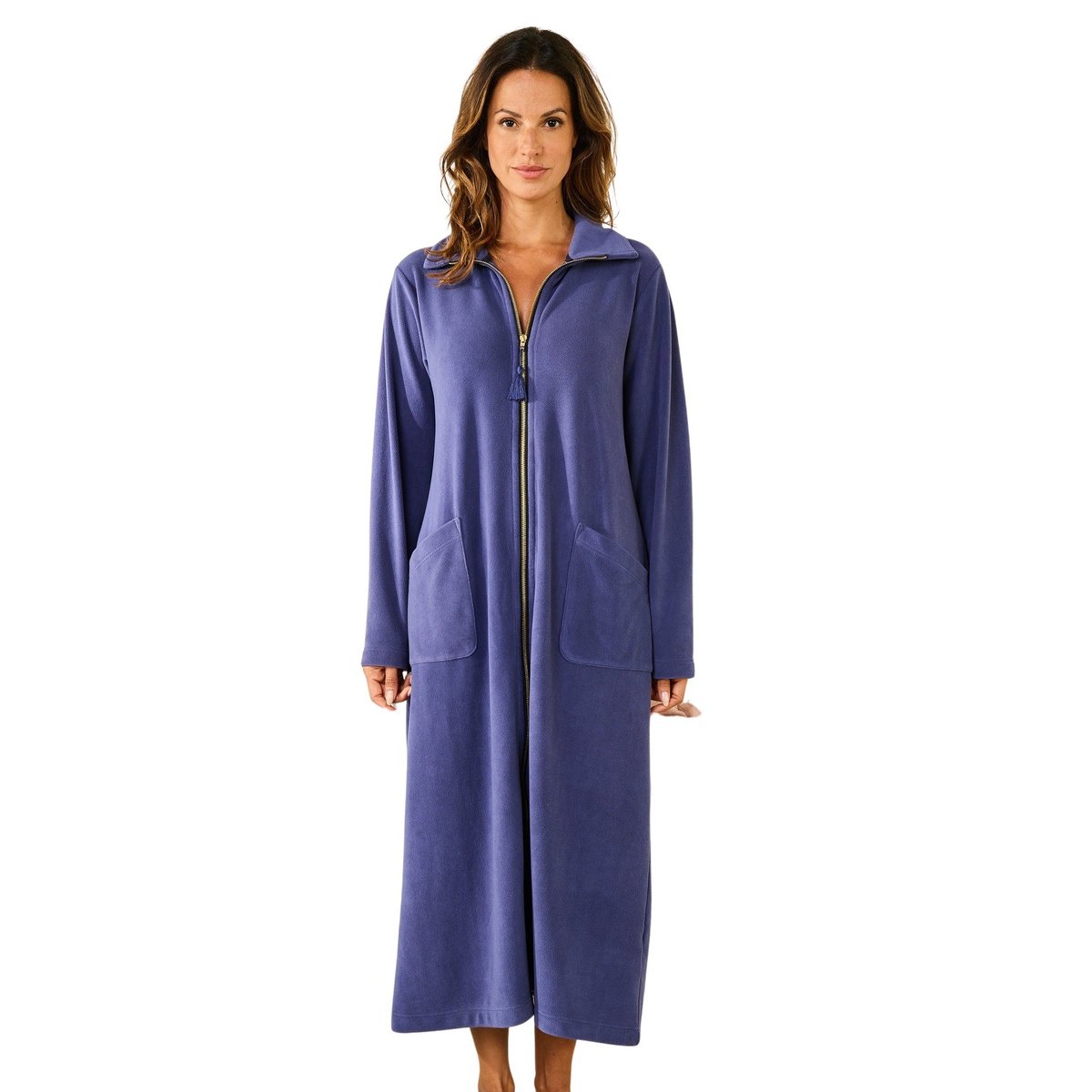 Robe de chambre polaire femme bleu, DAXON