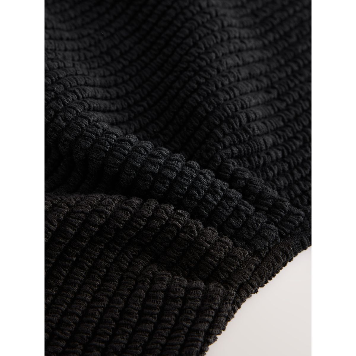 Haut asymétrique texturé sans manches noir, NEXT
