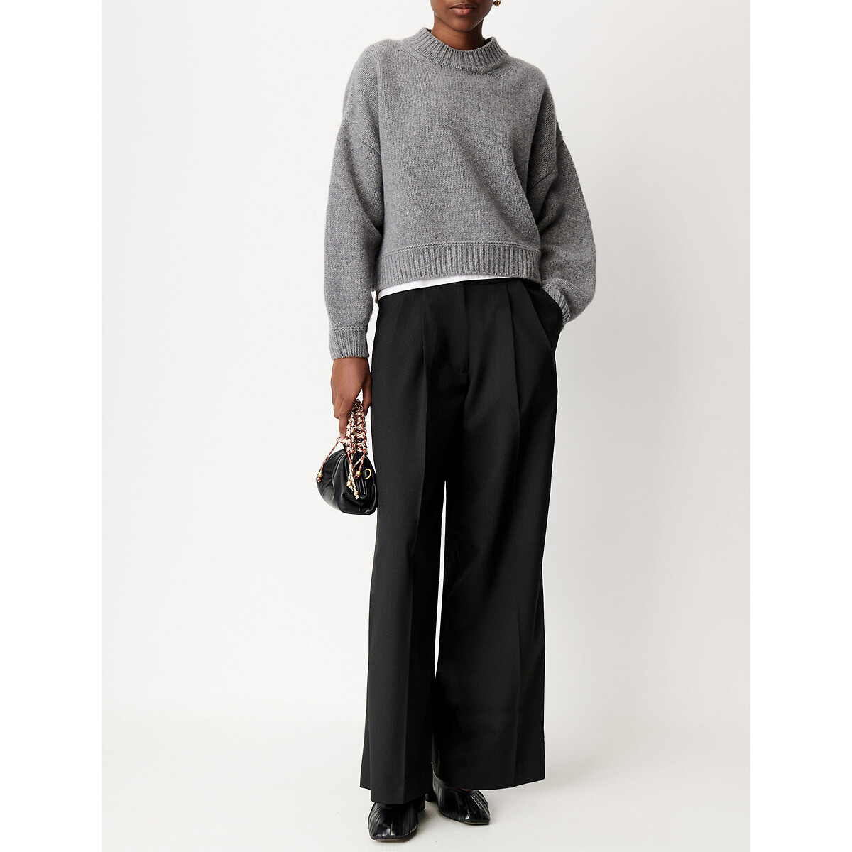 Pull en laine col rond, SPERO gris, SESSUN