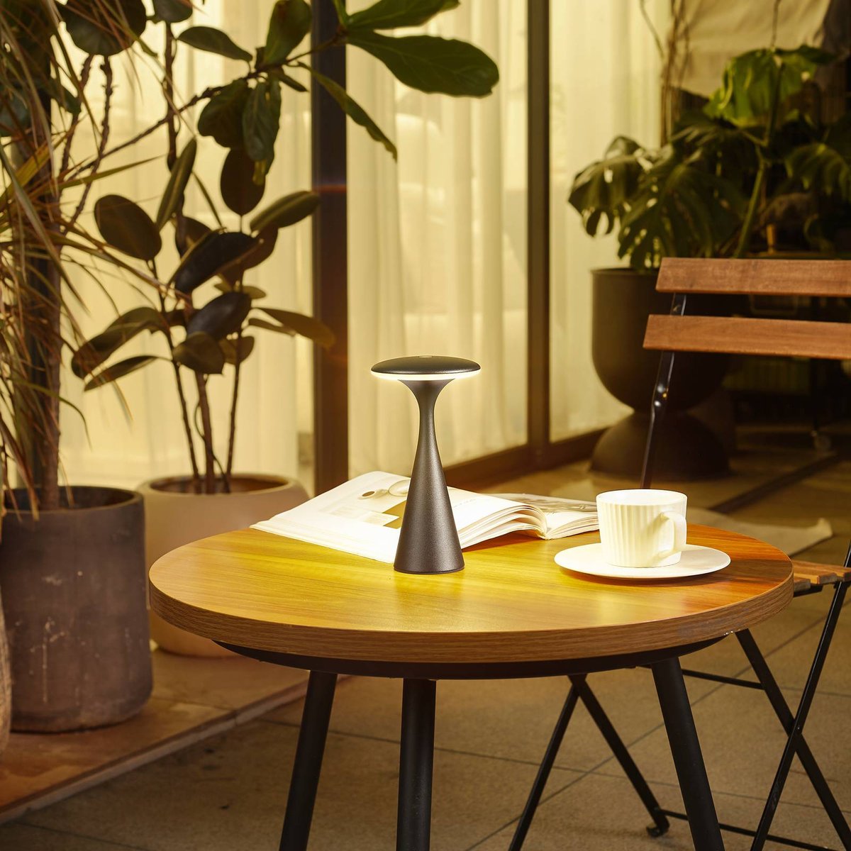 Luminaire de terrasse moderneLED, Evelen noir, LINDBY