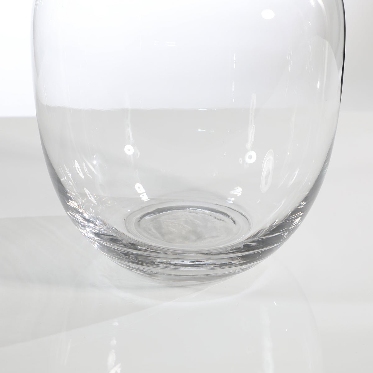 Vase décoratif arrondi en verre H25 transparent, SIA DECO