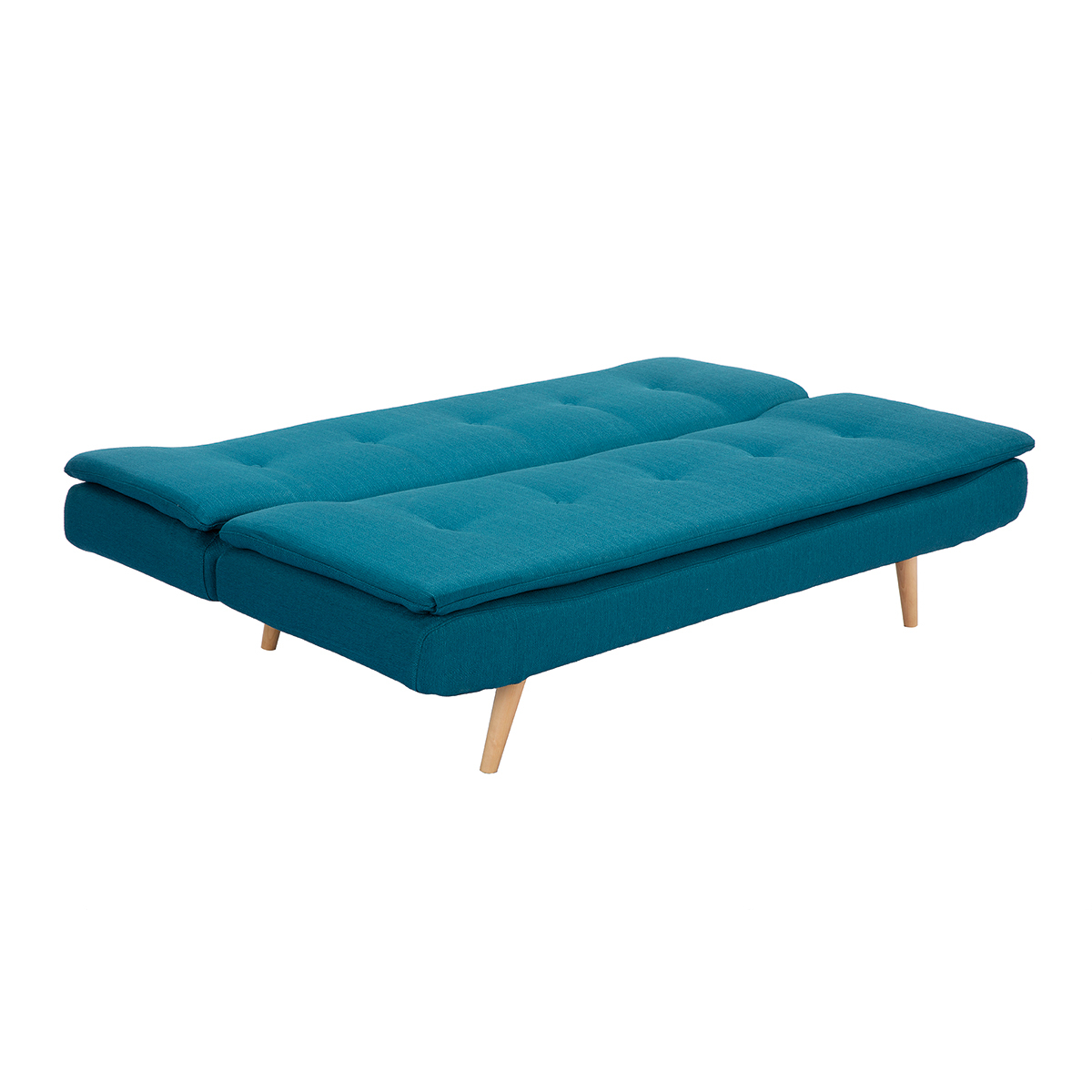 Canapé convertible scandinave 3 places SENSO bleu canard, MILIBOO