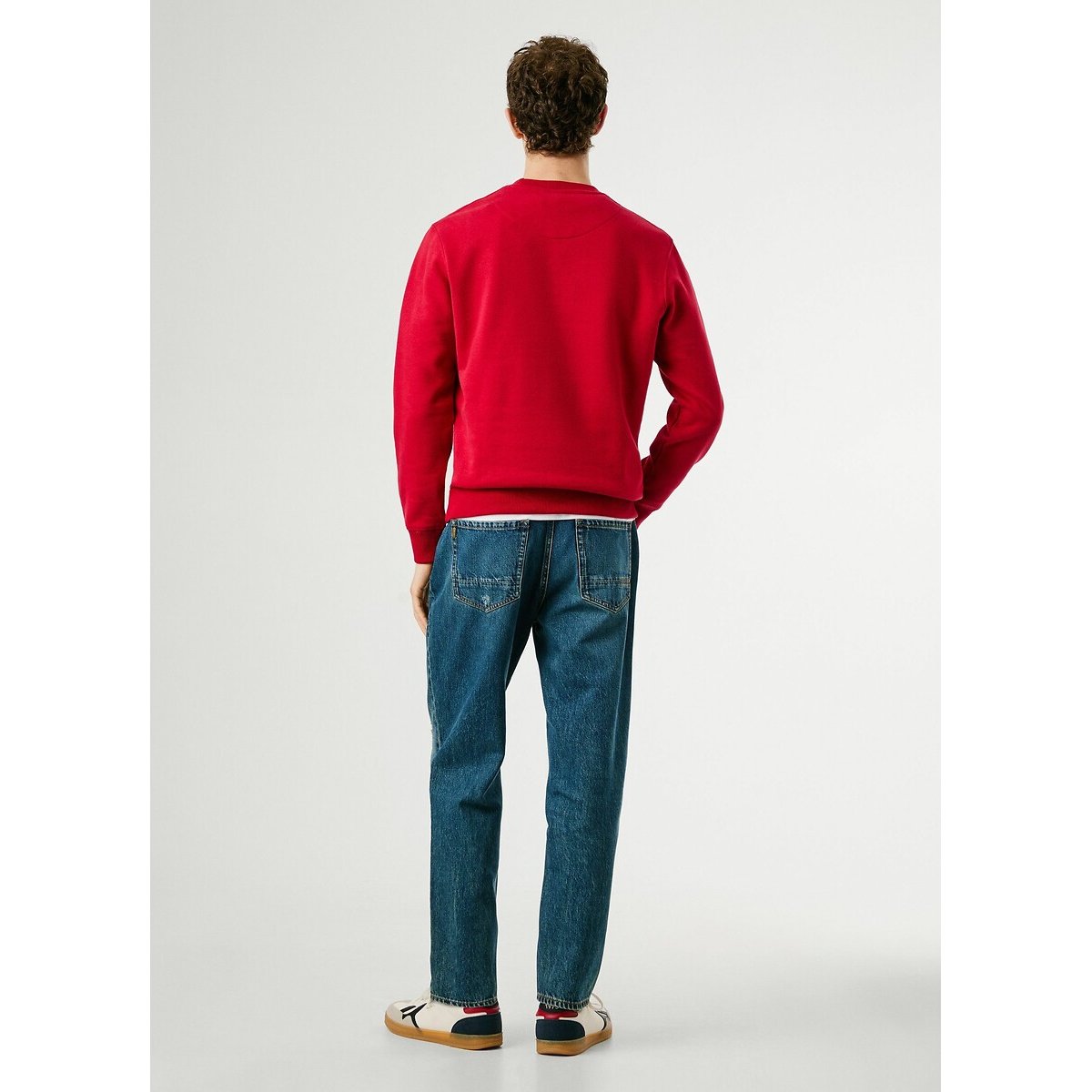Sweat col rond Macbeth rouge, PEPE JEANS