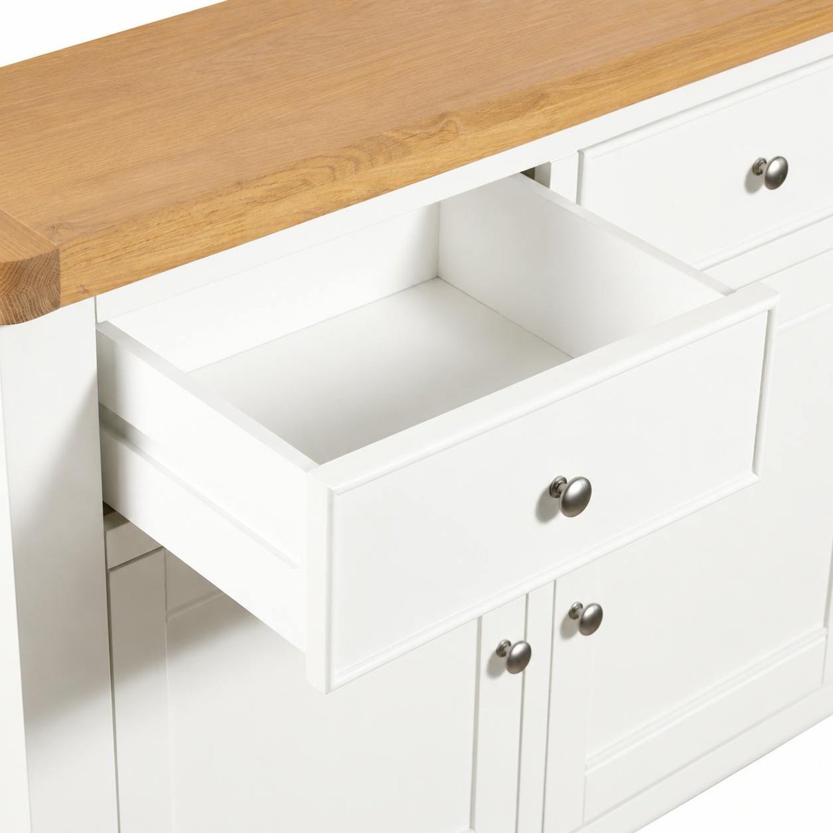 Petit buffet blanc 2 portes style bord de mer VELIA blanc, PIER IMPORT