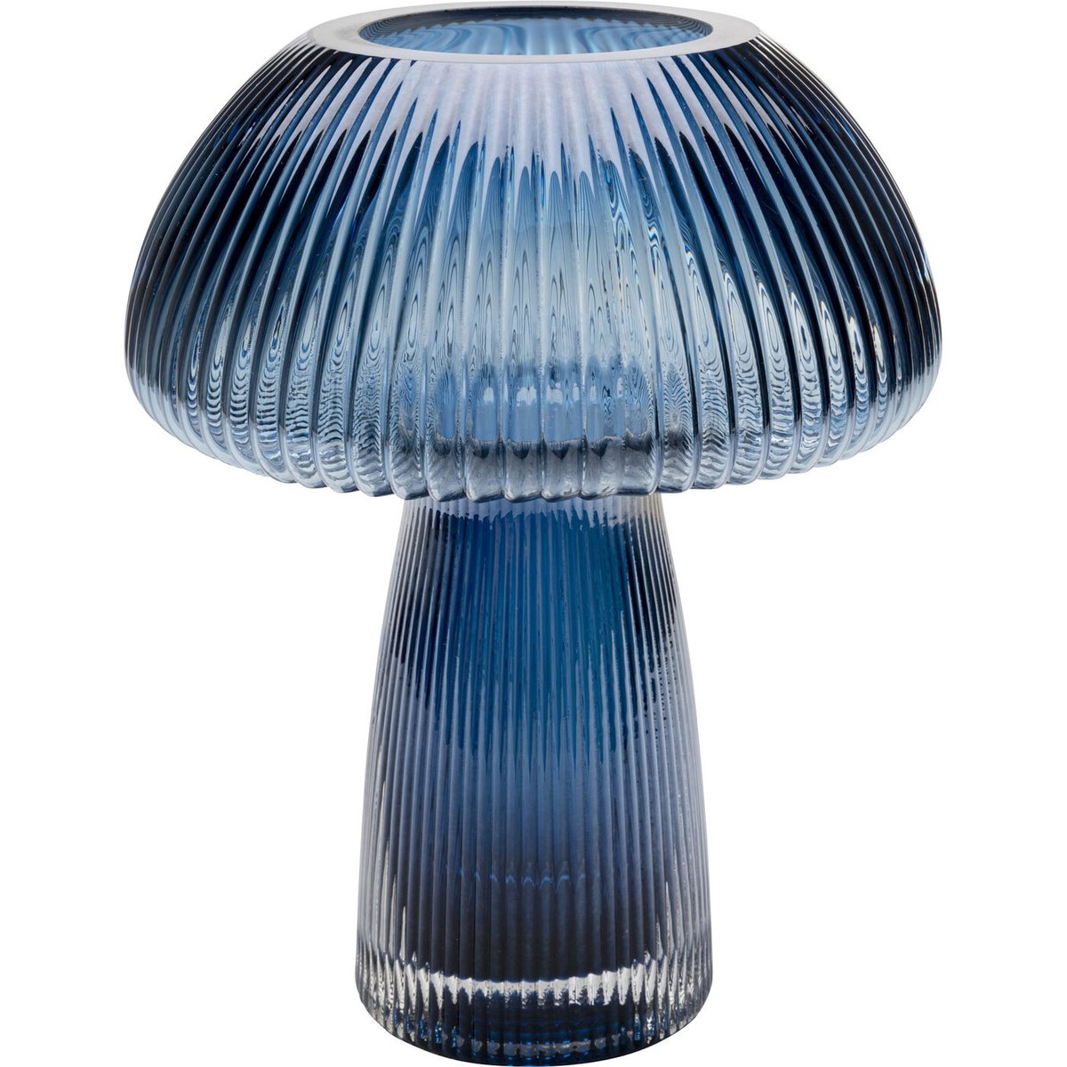 Vase champignon en verre, DAPHNE bleu, KARE DESIGN