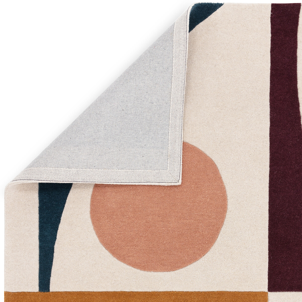 Bold Abstract Shapes Rug in 100% Wool multi-coloured, ÉDITÉ