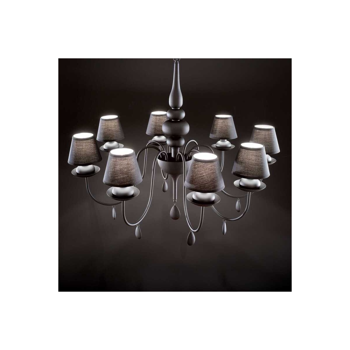 Lustre BLANCHE noir, IDEAL LUX