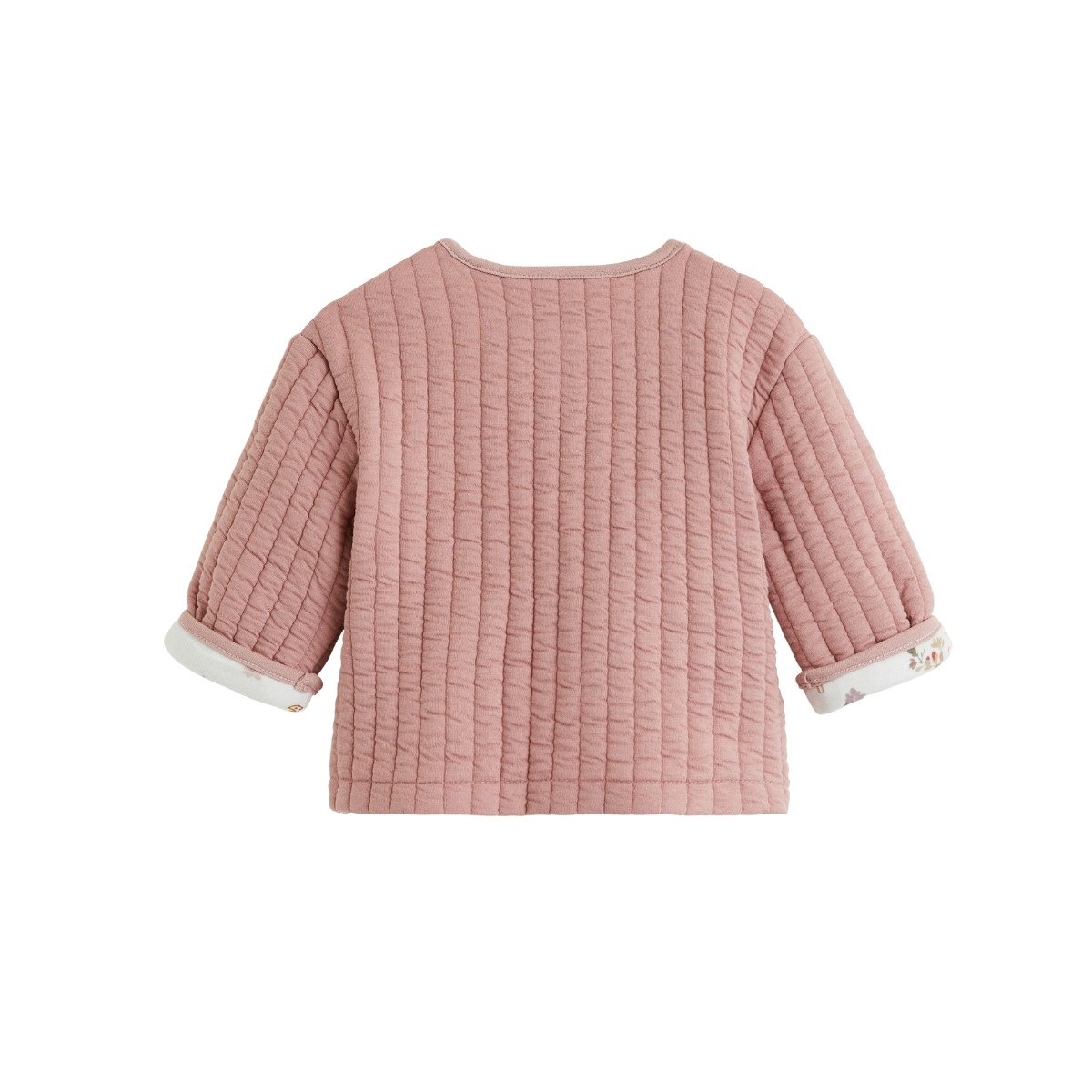 Ensemble bébé gilet et pantalon matelassé Eglantine rose, PETIT BEGUIN