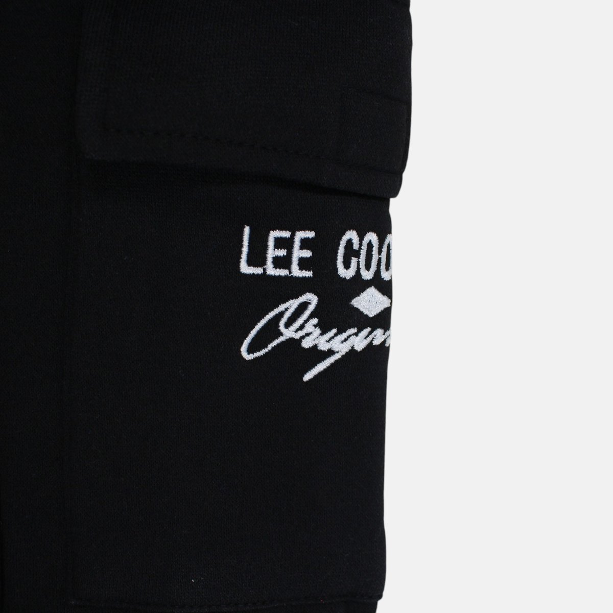 Pantalon de jogging à cordon de serrage, coupe droite et poches cargo SLIM noir, LEE COOPER