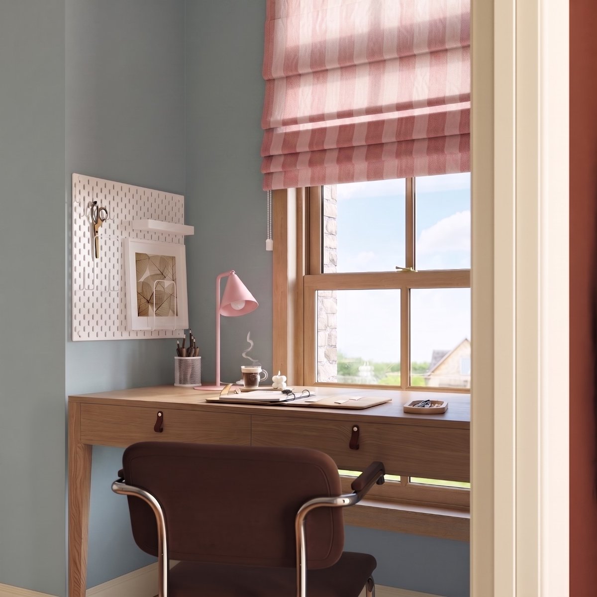 Lampe de bureau Acier Rose E14 1 Nox rose, EDEN