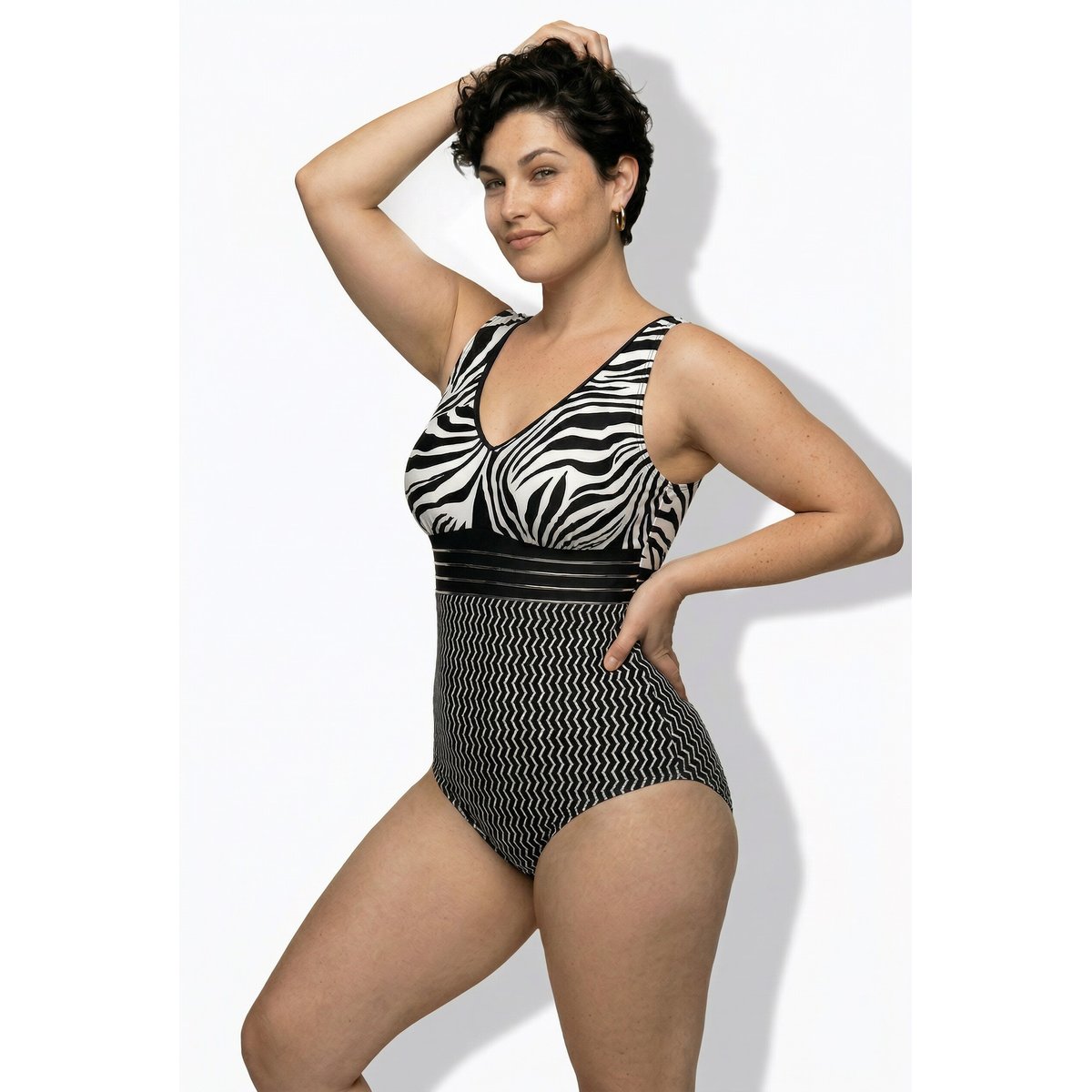 Maillot de bain avec bonnets souples noir, ULLA POPKEN