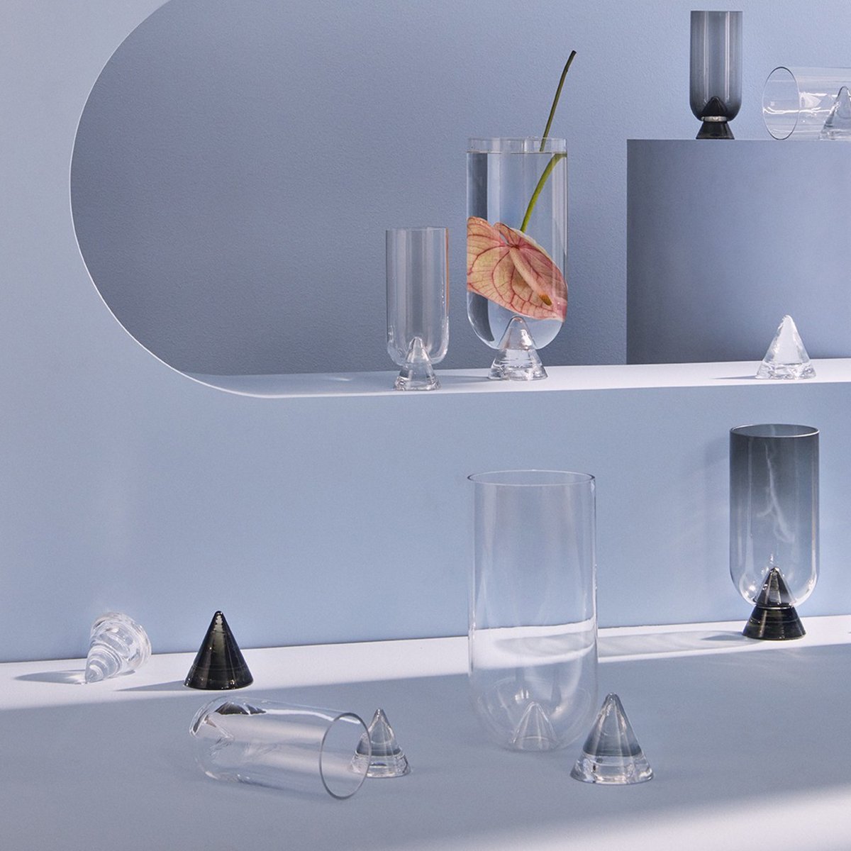 Vase Glacies H 23 cm transparent, AYTM