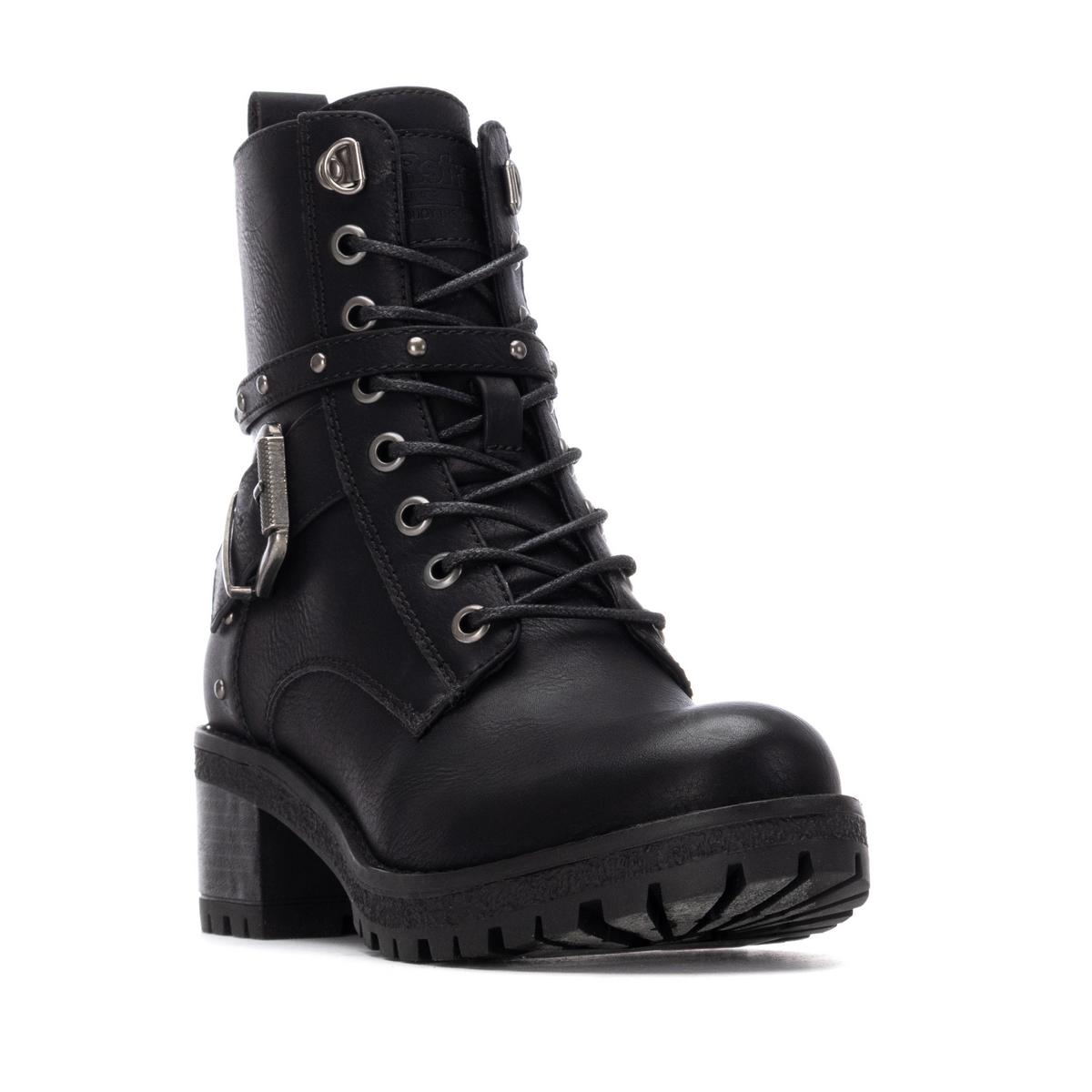 Bottine Talon Décontractée Fermeture éclair noir, REFRESH