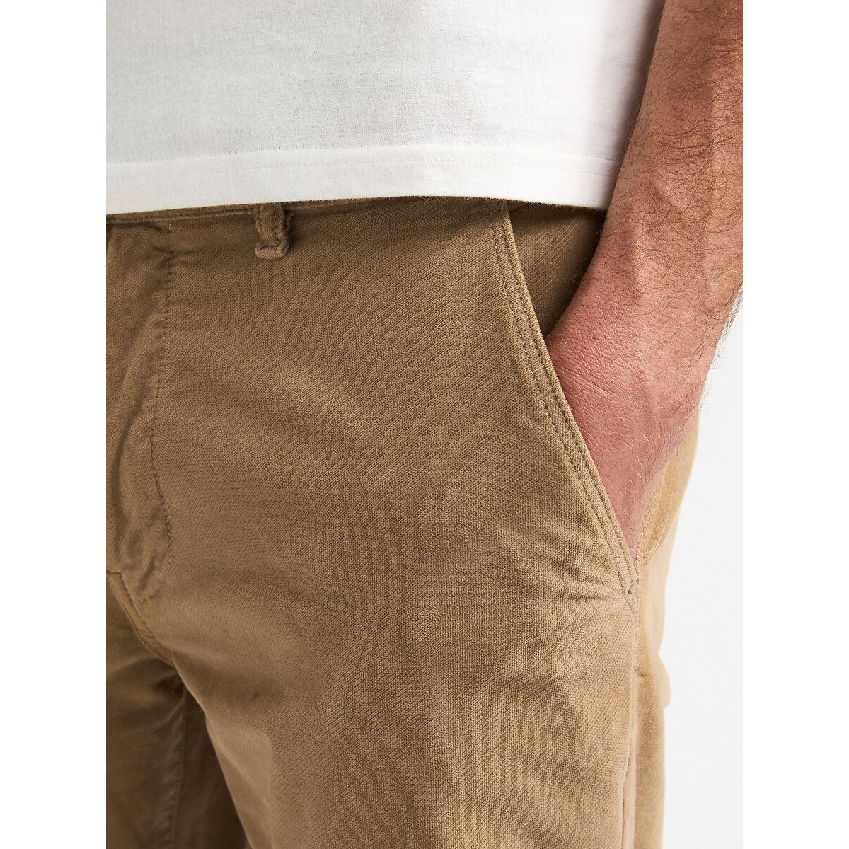 Pantalon chino en velours camel, PETROL INDUSTRIES