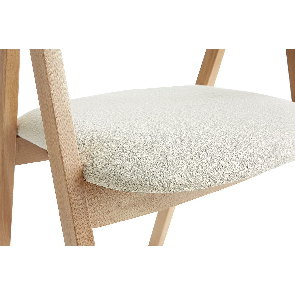 Chaises scandinaves empilables (lot de 2) LOVA chêne clair, MILIBOO