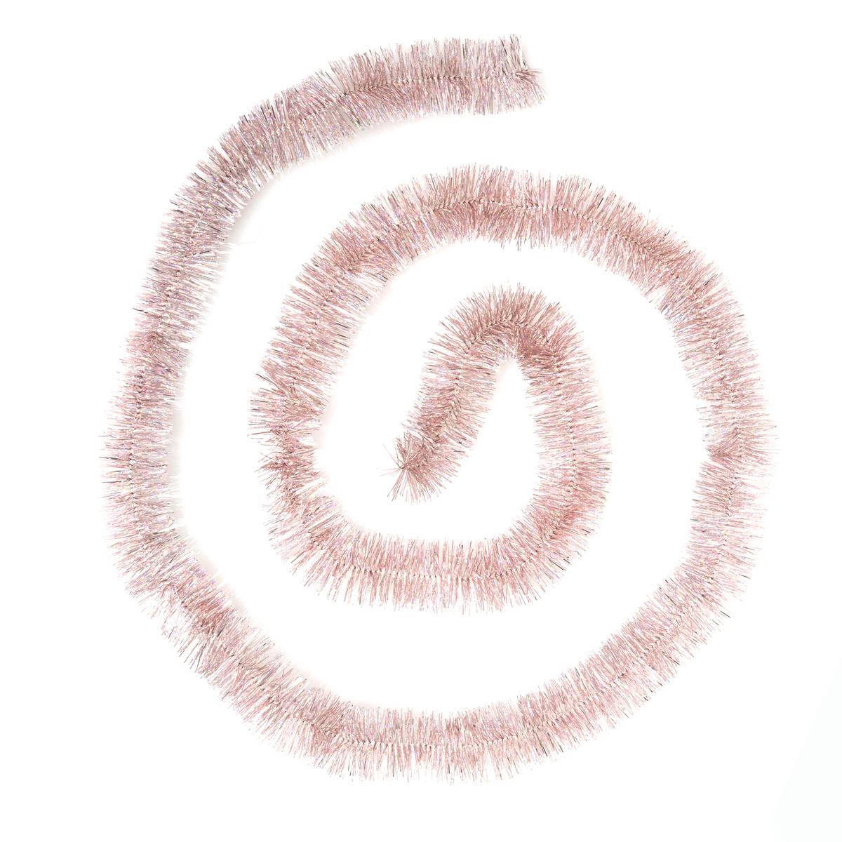 Guirlande de Noël Holographique Bord Festonné 50 x 4 x 2 M Rose rose, ATMOSPHERA